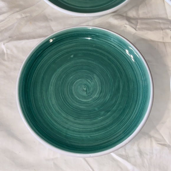 RARE VTG Caleca solid Hand Painted Salad Plates Made In Italy Set Of 4 - Picture 5 of 11